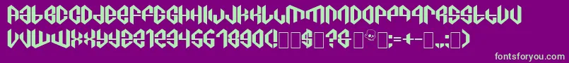 C8aTajra Font – Green Fonts on Purple Background