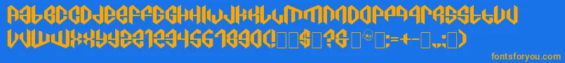 Подробнее о шрифте C8aTajra Шрифт C8aTajra – оранжевые шрифты на синем фоне