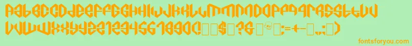 C8aTajra Font – Orange Fonts on Green Background