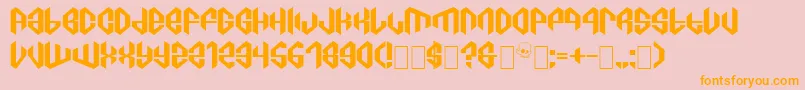 C8aTajra Font – Orange Fonts on Pink Background