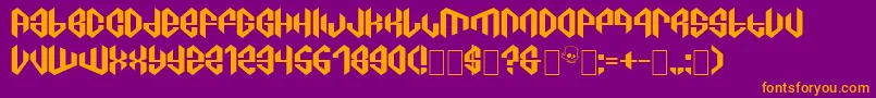 C8aTajra Font – Orange Fonts on Purple Background