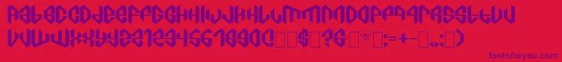 Police C8aTajra – polices violettes sur fond rouge
