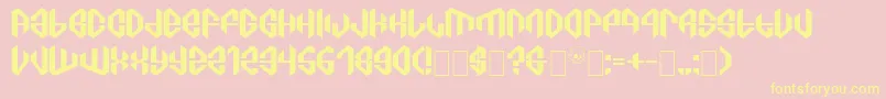 C8aTajra Font – Yellow Fonts on Pink Background