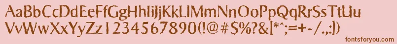 SigvarrandomRegular Font – Brown Fonts on Pink Background