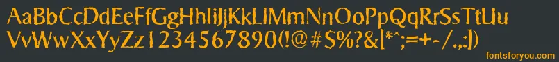 SigvarrandomRegular Font – Orange Fonts on Black Background