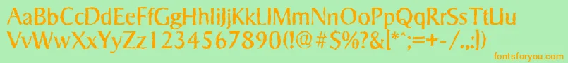 SigvarrandomRegular Font – Orange Fonts on Green Background