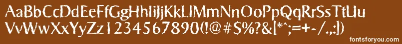 SigvarrandomRegular Font – White Fonts on Brown Background