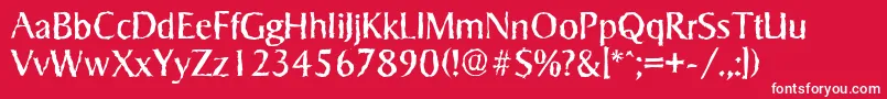 SigvarrandomRegular Font – White Fonts on Red Background