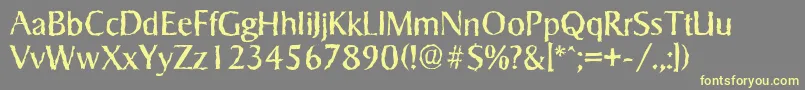 SigvarrandomRegular Font – Yellow Fonts on Gray Background