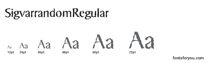 Größen der Schriftart SigvarrandomRegular