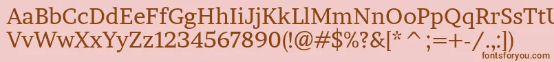 BrawlerRegular Font – Brown Fonts on Pink Background