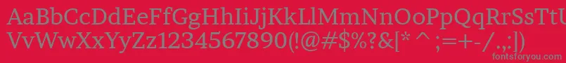 BrawlerRegular Font – Gray Fonts on Red Background