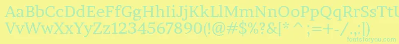 Шрифт BrawlerRegular – зелёные шрифты на жёлтом фоне