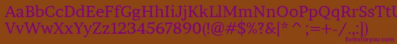 BrawlerRegular Font – Purple Fonts on Brown Background