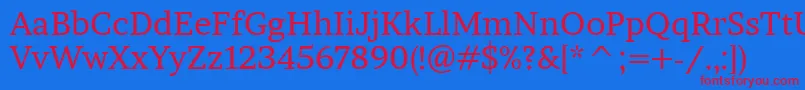 BrawlerRegular Font – Red Fonts on Blue Background