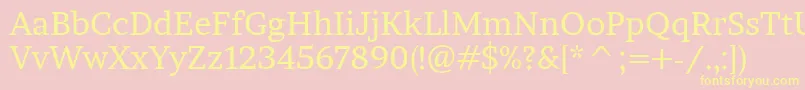 BrawlerRegular Font – Yellow Fonts on Pink Background
