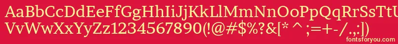 BrawlerRegular Font – Yellow Fonts on Red Background