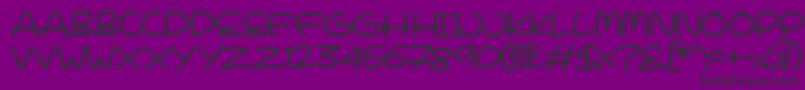 LoveYouAngel Font – Black Fonts on Purple Background