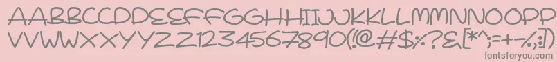 LoveYouAngel Font – Gray Fonts on Pink Background