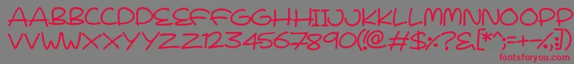 LoveYouAngel Font – Red Fonts on Gray Background