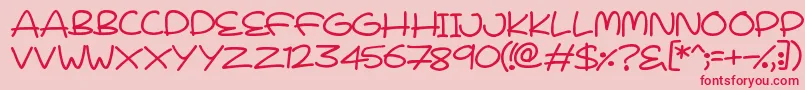 LoveYouAngel Font – Red Fonts on Pink Background