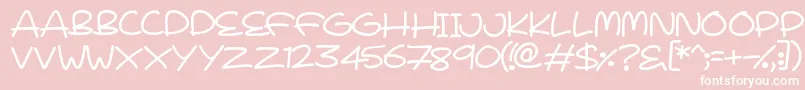 LoveYouAngel Font – White Fonts on Pink Background