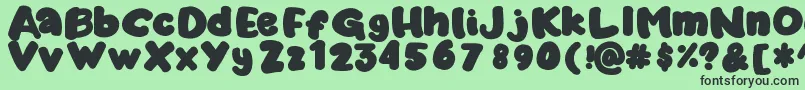 Marshykate-fontti – mustat fontit vihreällä taustalla