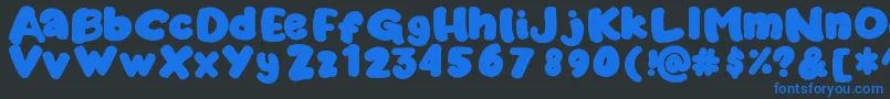 Marshykate Font – Blue Fonts on Black Background