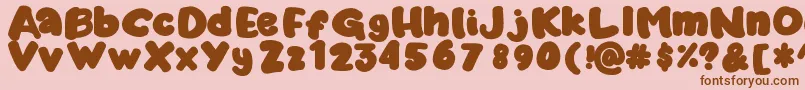 Marshykate Font – Brown Fonts on Pink Background