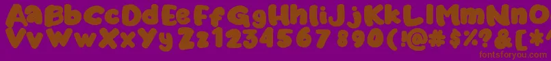 Marshykate Font – Brown Fonts on Purple Background