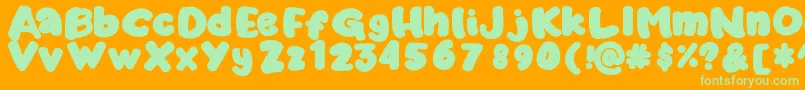 Marshykate Font – Green Fonts on Orange Background