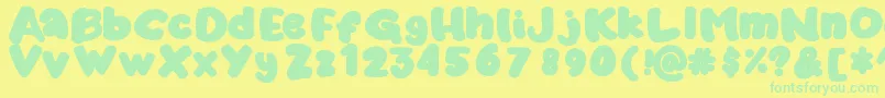 Marshykate Font – Green Fonts on Yellow Background