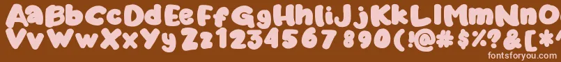 Marshykate Font – Pink Fonts on Brown Background