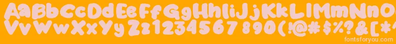 Marshykate Font – Pink Fonts on Orange Background