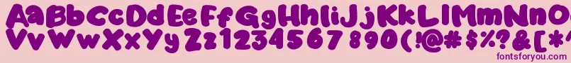 Marshykate Font – Purple Fonts on Pink Background