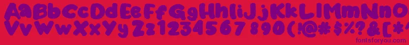 Więcej informacji o czcionce Marshykate Czcionka Marshykate – fioletowe czcionki na czerwonym tle