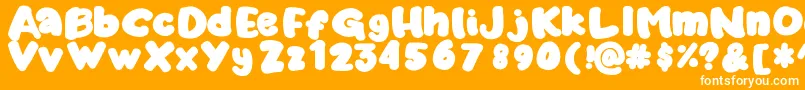 Marshykate Font – White Fonts on Orange Background