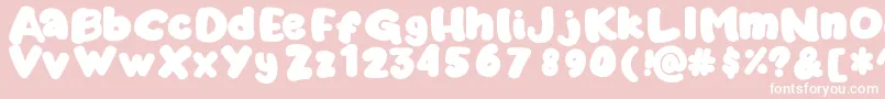 Marshykate-Schriftart – Weiße Schriften auf rosa Hintergrund