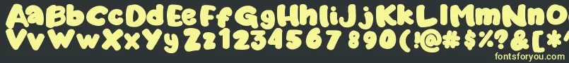 Marshykate Font – Yellow Fonts on Black Background