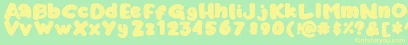 Marshykate Font – Yellow Fonts on Green Background