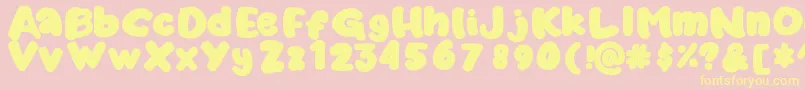 Marshykate Font – Yellow Fonts on Pink Background