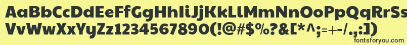 Paytoneone Font – Black Fonts on Yellow Background