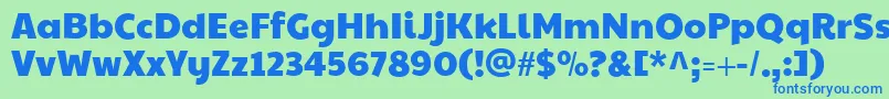 Paytoneone Font – Blue Fonts on Green Background