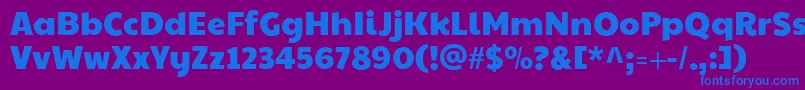 Paytoneone-Schriftart – Blaue Schriften auf violettem Hintergrund