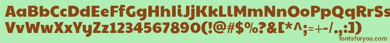Paytoneone Font – Brown Fonts on Green Background