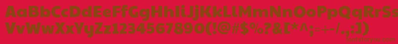 Paytoneone Font – Brown Fonts on Red Background