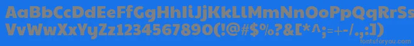 Paytoneone-Schriftart – Graue Schriften auf blauem Hintergrund