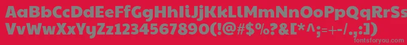 Więcej informacji o czcionce Paytoneone Czcionka Paytoneone – szare czcionki na czerwonym tle