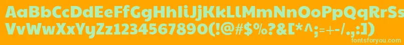 Шрифт Paytoneone – зелёные шрифты на оранжевом фоне