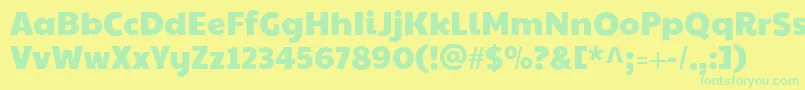Paytoneone Font – Green Fonts on Yellow Background